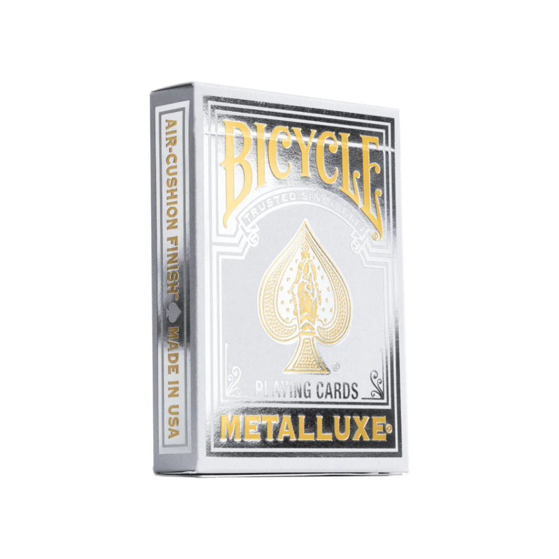 Playing Cards: Bicycle - Metalluxe Silver Game - لعبة